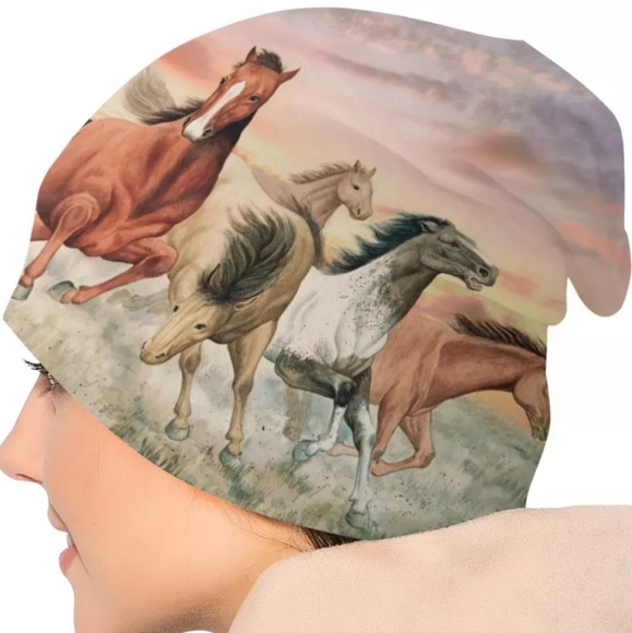 Western Hat Cowgirl Hat Cowboy Hat Horse Hat Equestrian Hat Ranch Hat Beanie - Picture 1 of 8